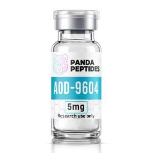 AOD-9604 - lyophilized powder research peptide vial by Panda Peptides