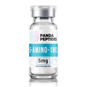 5-Amino-1MQ - lyophilized powder research peptide vial by Panda Peptides