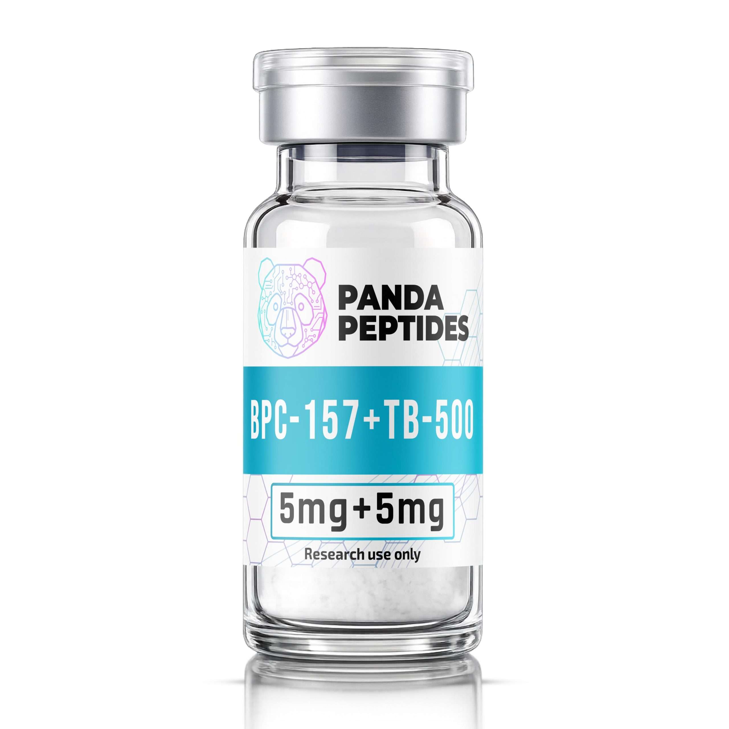 BPC-157 + TB-500 - lyophilized powder research peptide vial by Panda Peptides