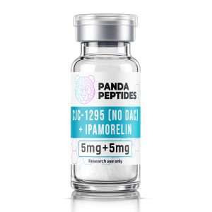 CJC-1295 (NO DAC) + Ipamorelin - lyophilized powder research peptide vial by Panda Peptides