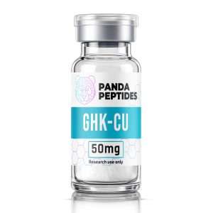GHK-Cu - lyophilized powder research peptide vial by Panda Peptides