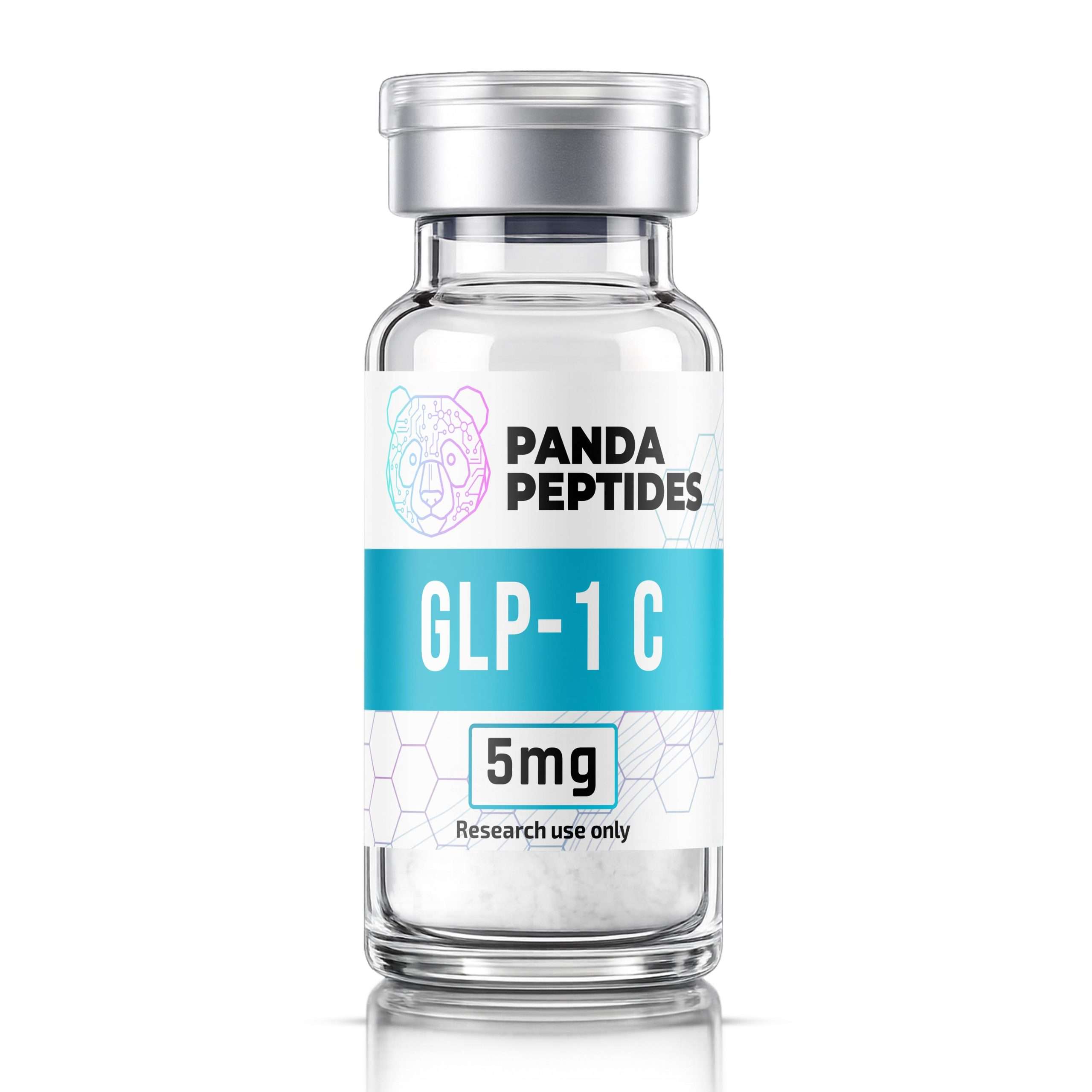 GLP-1 C - lyophilized powder research peptide vial by Panda Peptides