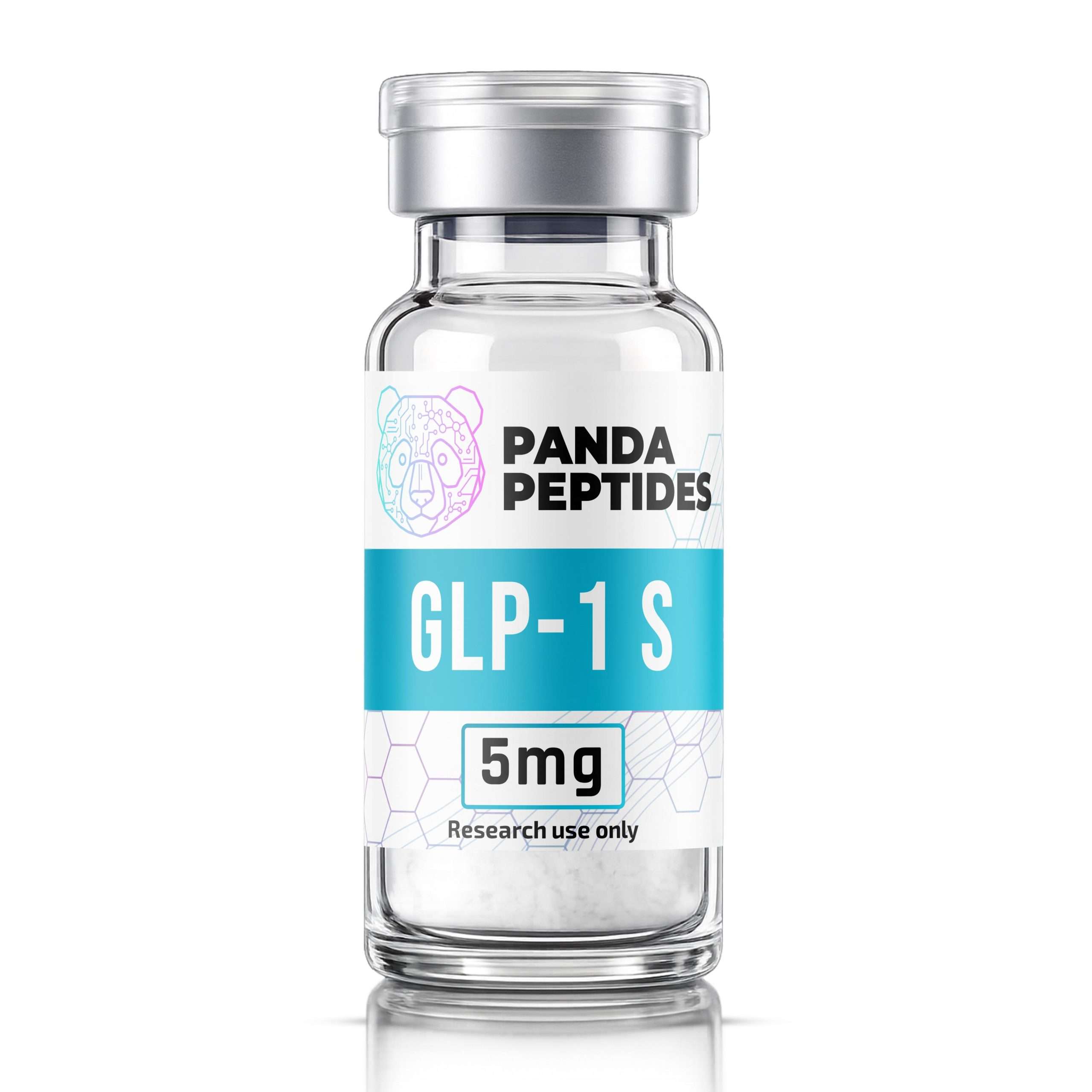 GLP-1S - lyophilized powder research peptide vial by Panda Peptides