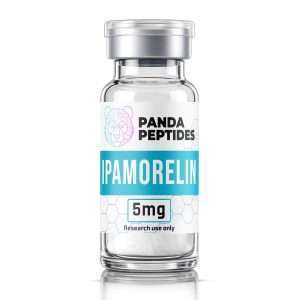 Ipamorelin - lyophilized powder research peptide vial by Panda Peptides