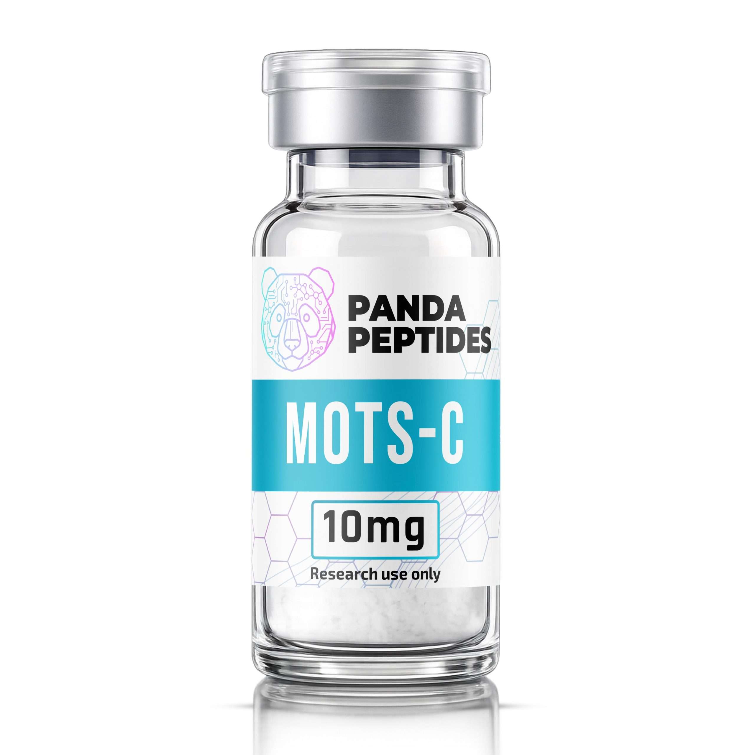 MOTS-c - lyophilized powder research peptide vial by Panda Peptides